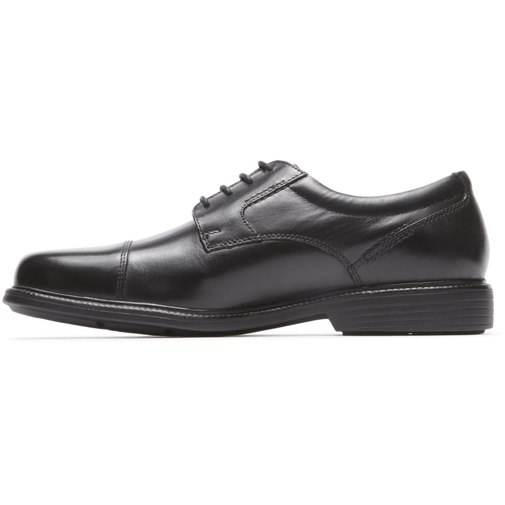 Rockport Oxfords Herre Svart - Charles Road Cap Toe - IHRN51038